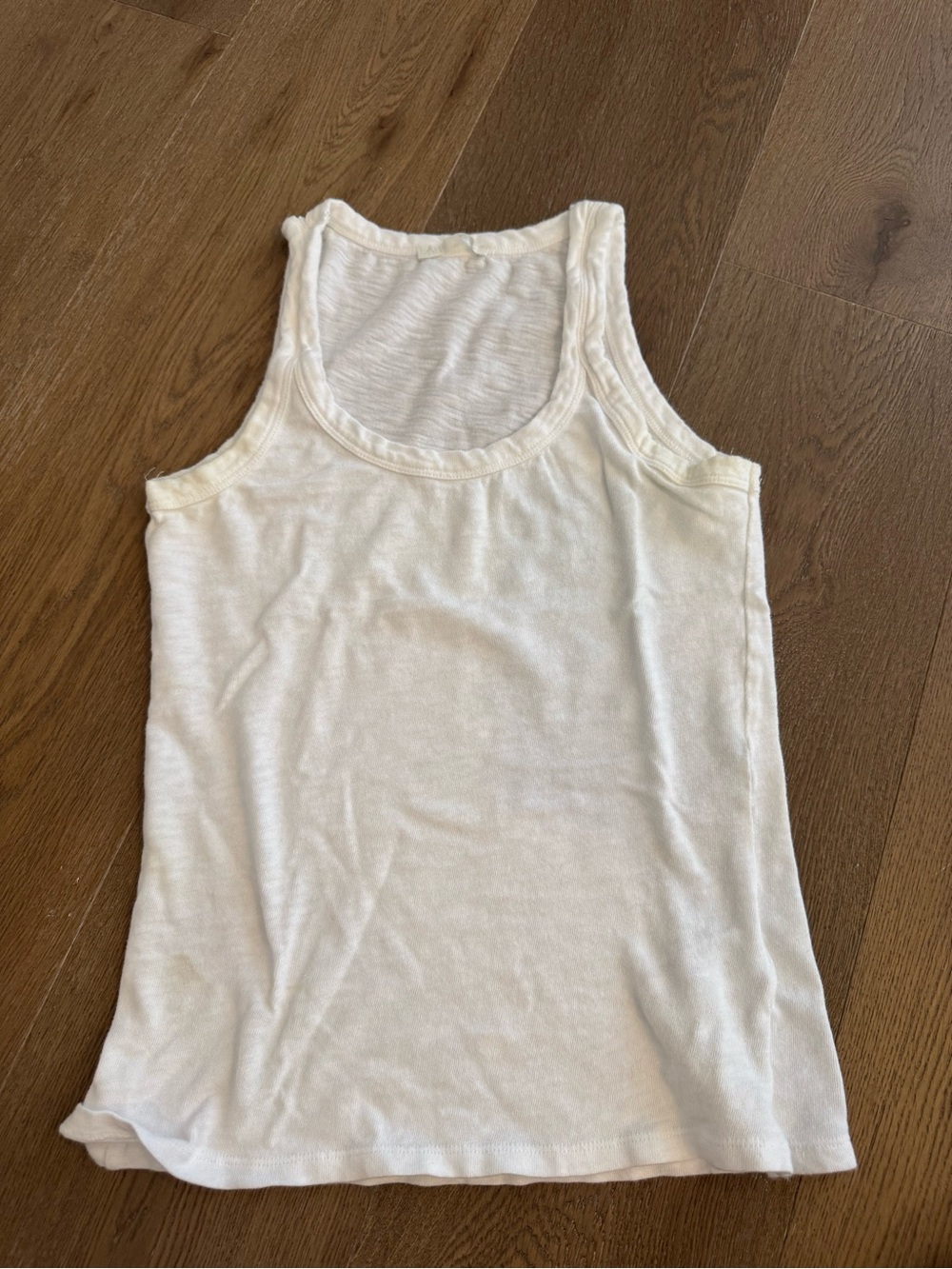 Women’s White Tank Top - Classic Scoop Neck
